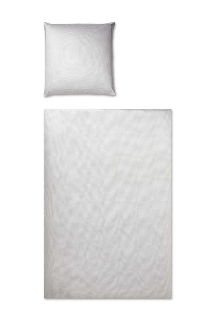 Poszewka satynowa Elegante Vichy Silver 100% bawełna