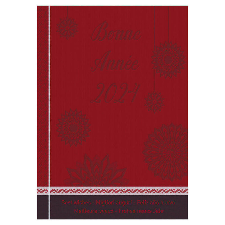 Ściereczka kuchenna Le Jacquard Français Vœux 2024 Red
