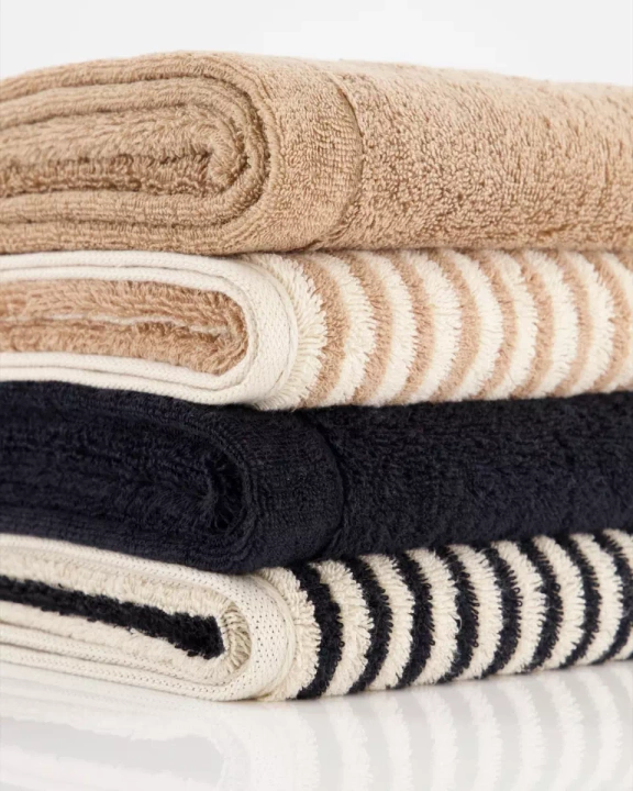 Ręcznik Cawo Natural Stripes Natur-schwarz