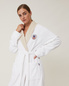 Szlafrok welurowy Lexington Hotel Contrast White/Light Beige