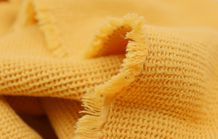 Pled Biederlack Waffle Yellow