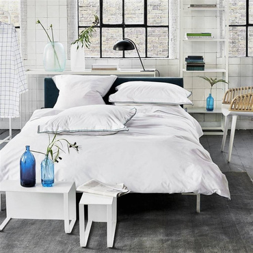 Pościel perkalowa Designers Guild Astor Midnight/Aqua