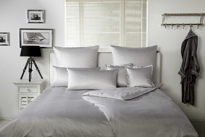 Poszewka satynowa Elegante Bristol Silver 100% bawełna