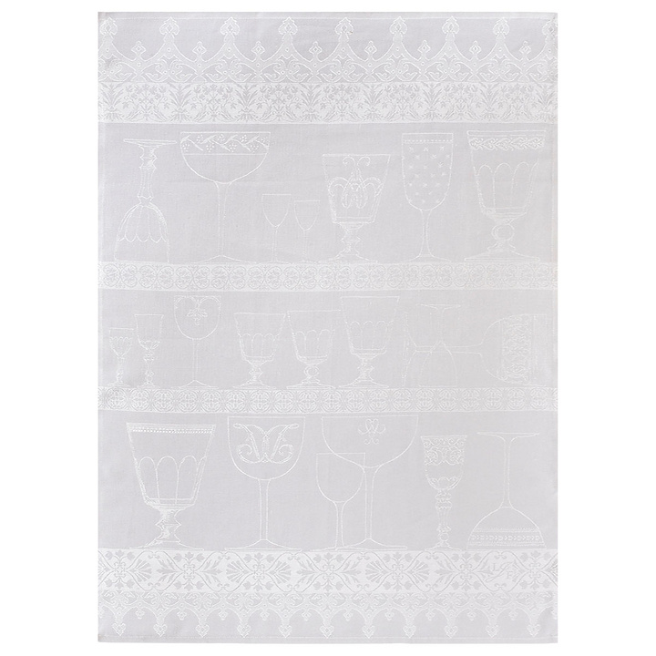 Ściereczka do polerowania szkła Le Jacquard Français Cristal White