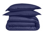 Pościel perkalowa Blanc Des Vosges Uni Granatowa 