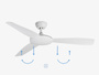 Wentylator sufitowy Faro Barcelona Islot L White DC SMART
