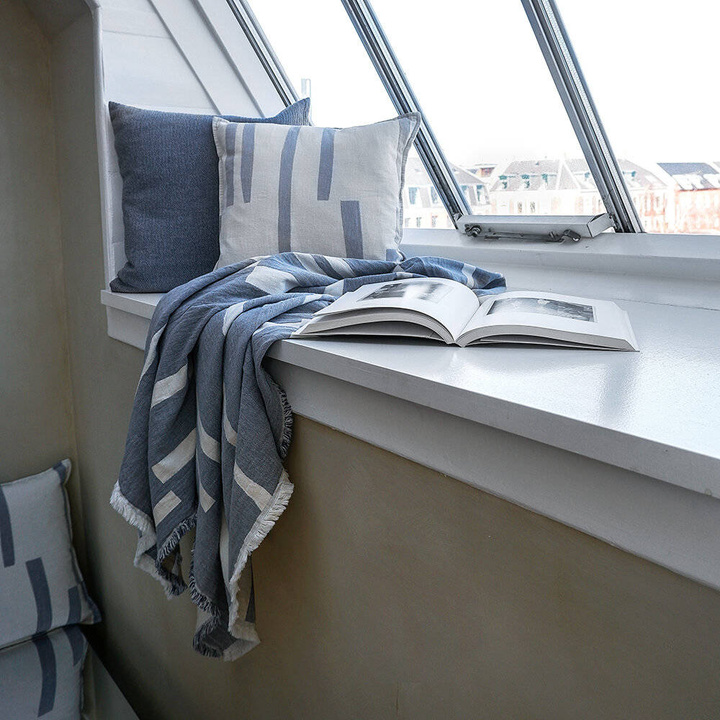 Pled bawełniany Elvang Lyme Grass Blue