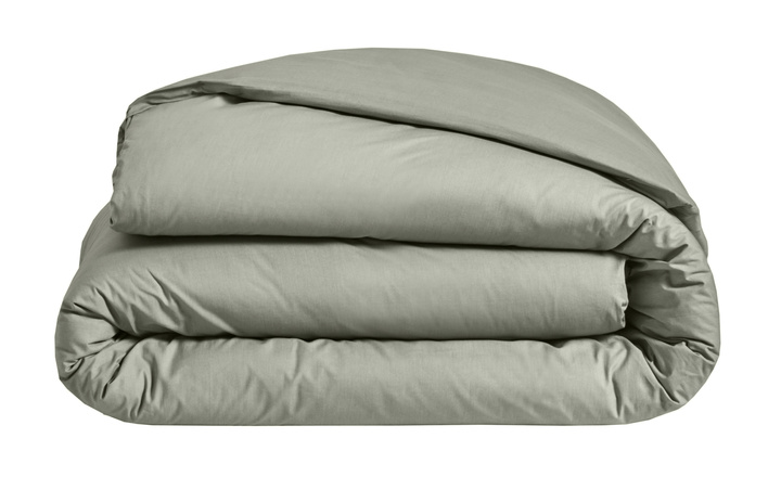 Pościel perkalowa Blanc Des Vosges Uni Oliwkowa