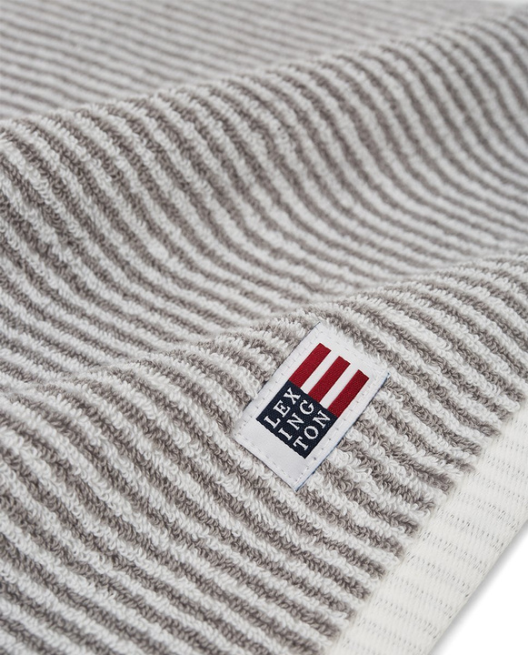 Ręcznik bawełniany Lexington Icons Original Striped White/Gray