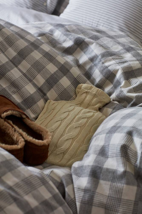 Komplet pościeli flanelowej Lexington Checked Gray