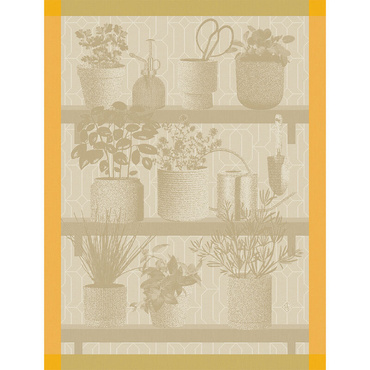 Ściereczka kuchenna Le Jacquard Français Herbes fraîches Beige