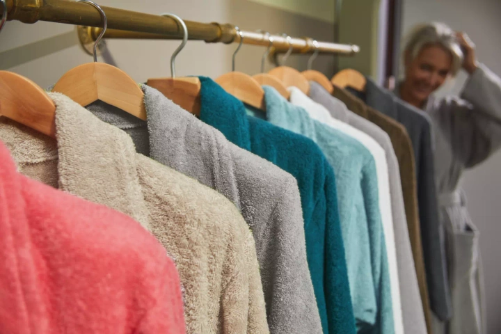 Szlafrok Blanc Des Vosges Uni Biały