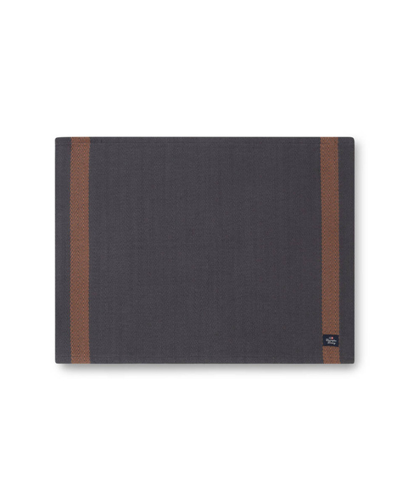 Podkładka bawełniana Lexington Herringbone Dark Grey