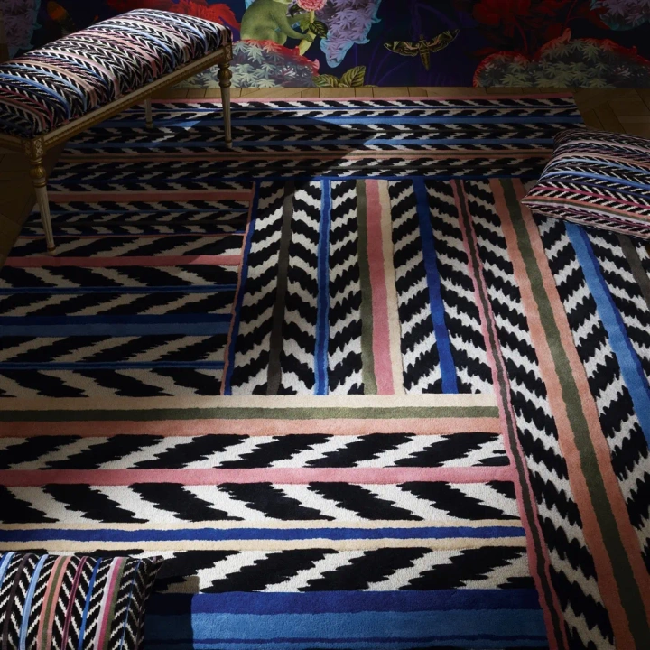 Dywan ręcznie tkany Christian Lacroix Jaipur Stripe Azur