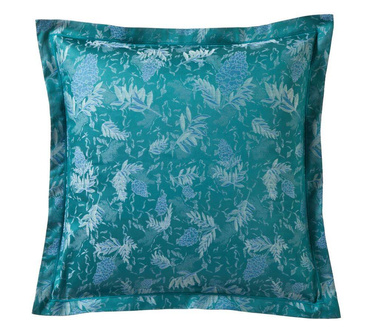 Poszewka żakardowa Blanc Des Vosges Lupin Turkusowa