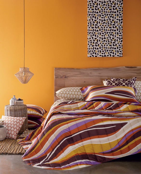 Narzuta satynowa Svad Dondi Wave Olive