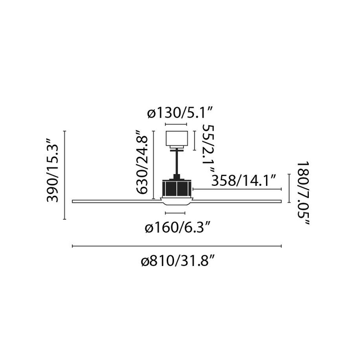 Wentylator sufitowy Faro Barcelona Just Fan XS Led Copper/black DC