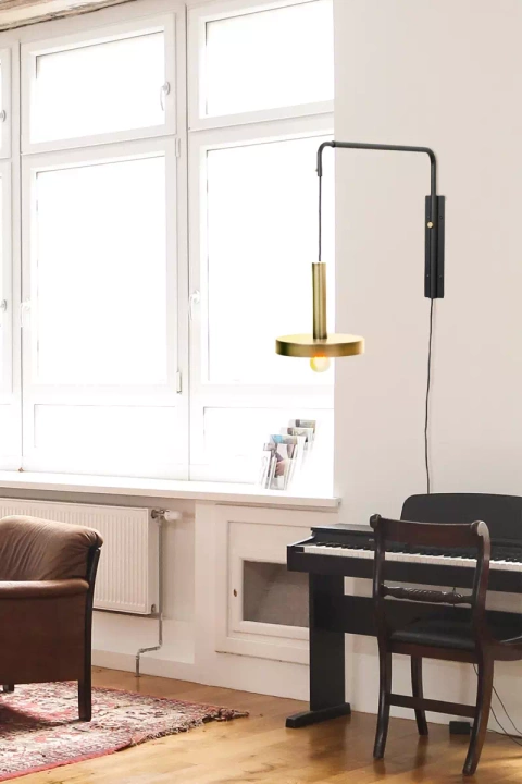 Kinkiet lampa ścienna Faro Barcelona Whizz satynowe złoto