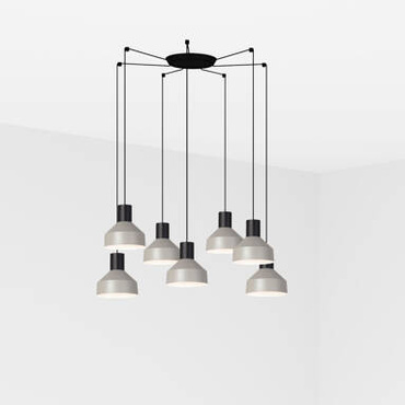 Lampa wisząca Faro Barcelona Kombo 200 Grey 7L bez wtyczki