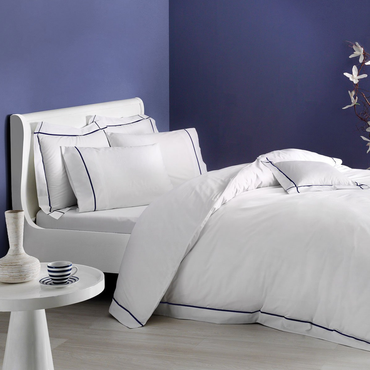 Poszewka satynowa Valeron Mono Navy Ostatnie Sztuki