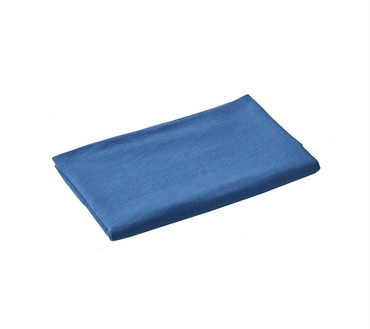 Prześcieradło lniane bez ściągacza Blanc Des Vosges Louxor Niebieskie