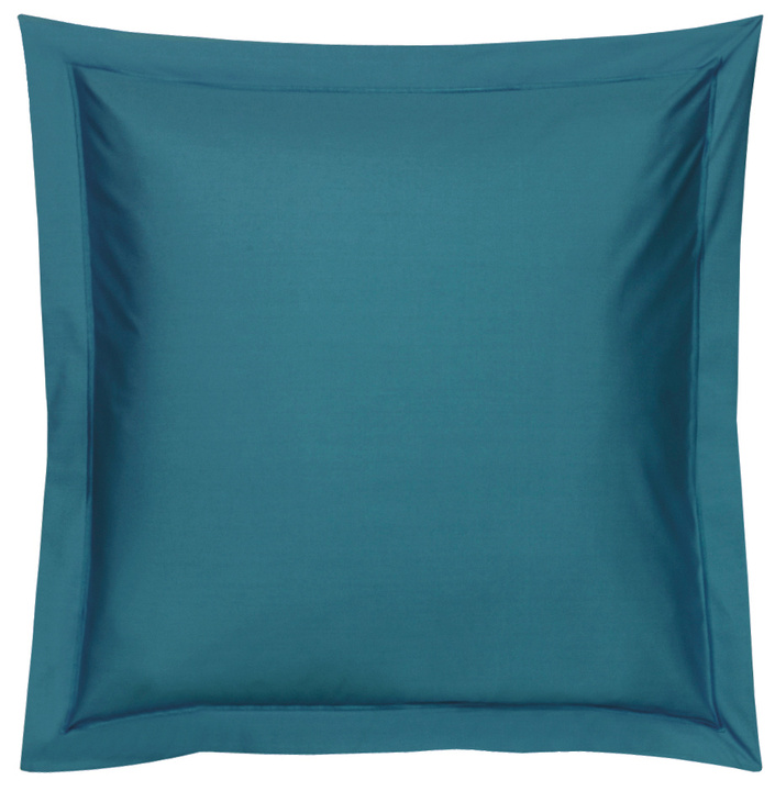 Poszewka perkalowa Blanc Des Vosges UNI Turkusowa