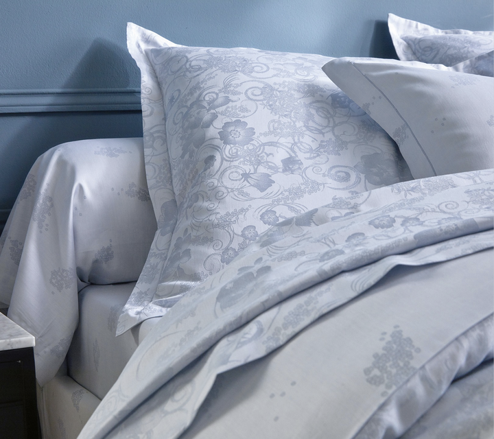 Pościel satynowa Blanc Des Vosges Hesperide Porcelanowa