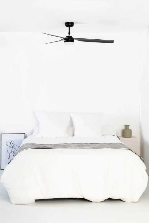 Wentylator sufitowy Faro Barcelona Punt LED M black fan DC SMART