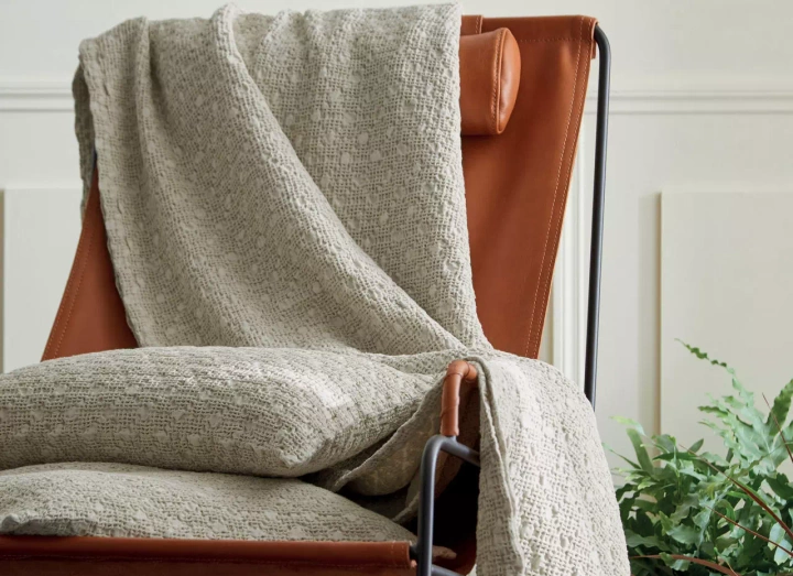 Pled bawełniany Blanc Des Vosges Everest Beżowy