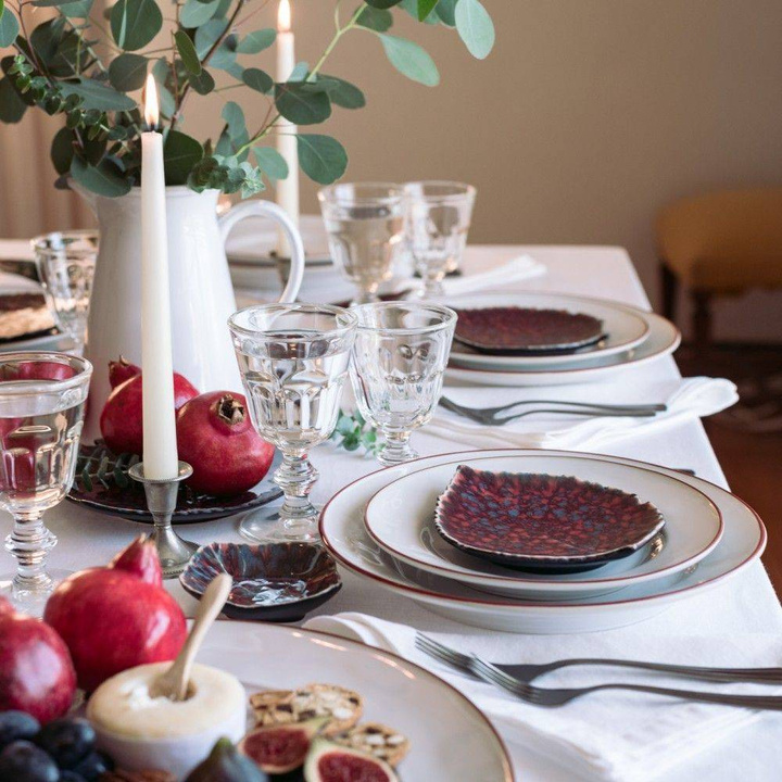 Talerz płytki Costa Nova Beja White Red 23 cm