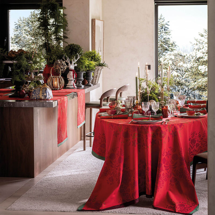 Obrus bawełniany Le Jacquard Français Féerie Red