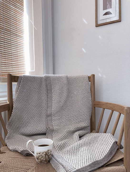 Pled wełniany Elvang Raindrops Grey