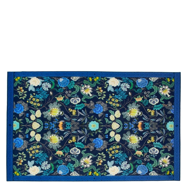 Dywan ręcznie tkany Designers Guild Brocart Decoratif Indigo