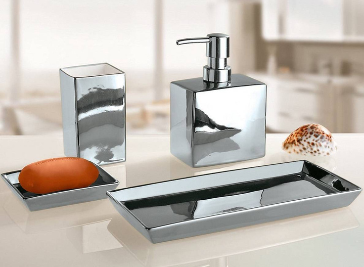 Kubek na szczoteczki do zębów Kleine Wolke Glamour Silver Ostatnie Sztuki