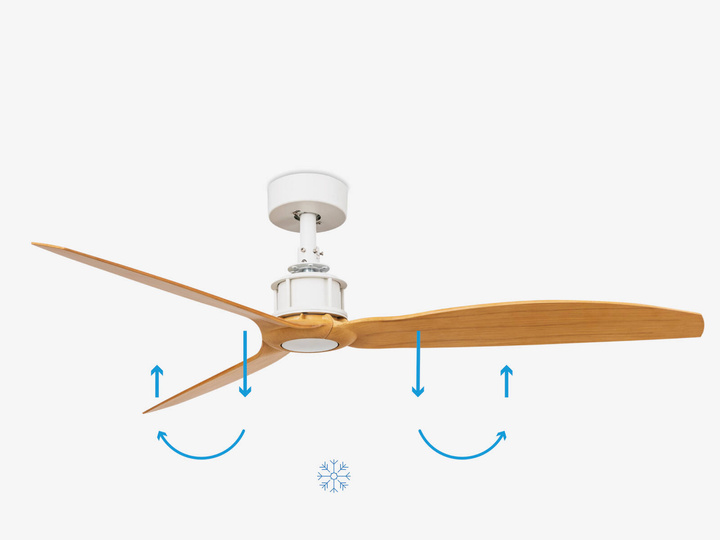Wentylator sufitowy Faro Barcelona Just Fan M White/light wood fan DC