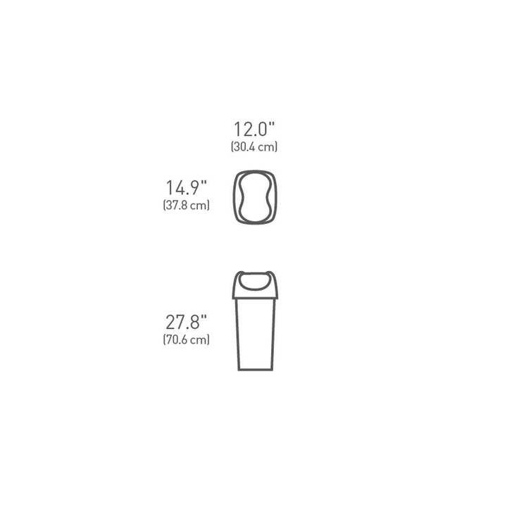 Kosz na śmieci 40L uchylny - czarny / simplehuman