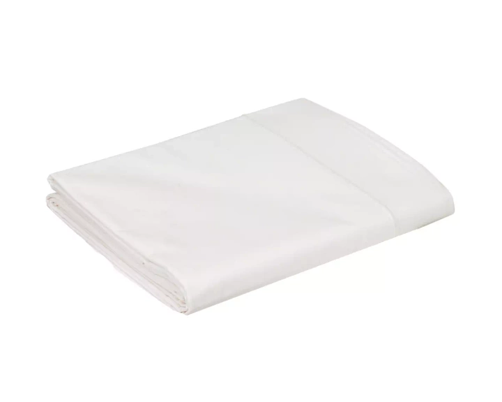 Prześcieradło satynowe bez ściągacza Blanc Des Vosges UNI Kremowe