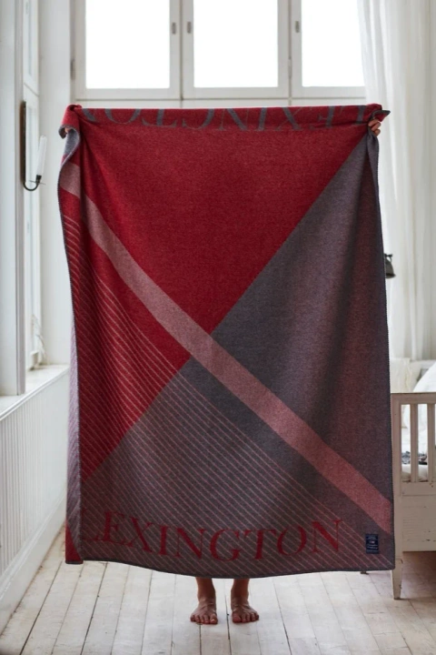Pled wełniany Lexington Graphic Logo Red