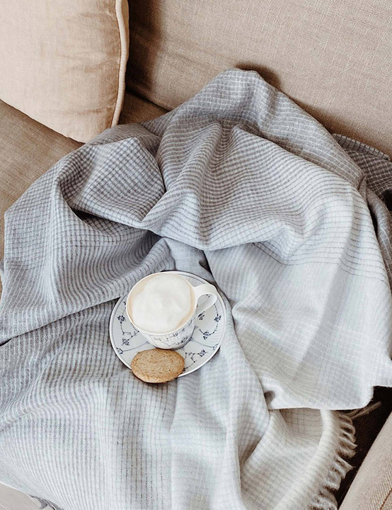 Pled wełniany Elvang Horizon Midnight blue