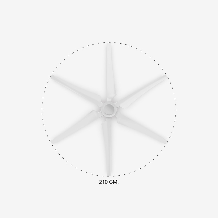 Wentylator sufitowy Faro Barcelona Cies LED XL White DC SMART