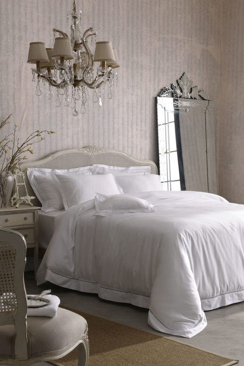 Komplet pościeli bawełnianej Valeron Premium Javier White 