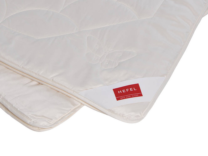 Kołdra jedwabna Hefel Pure Silk letnia (100% dziki jedwab, 100% tkanina tencel)