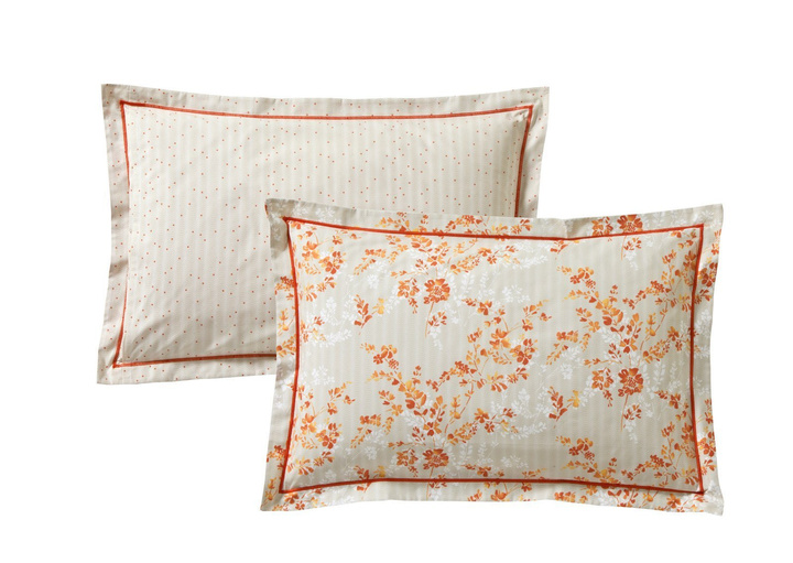 Poszewka perkalowa Blanc Des Vosges Le Vent Paprika