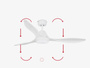 Wentylator sufitowy Faro Barcelona Polaris L White