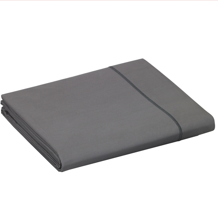 Pościel perkalowa Blanc Des Vosges Uni Grafitowa