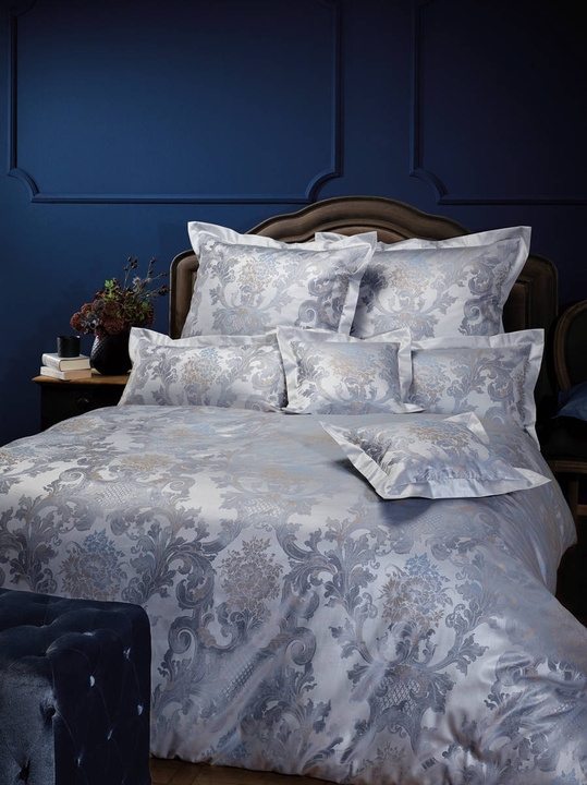 Komplet pościeli adamaszkowej Curt Bauer Louis XIV Königsblau Ostatnie Sztuki