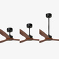 Wentylator sufitowy Faro Barcelona Just Fun XL Matt Black/wood 178 cm