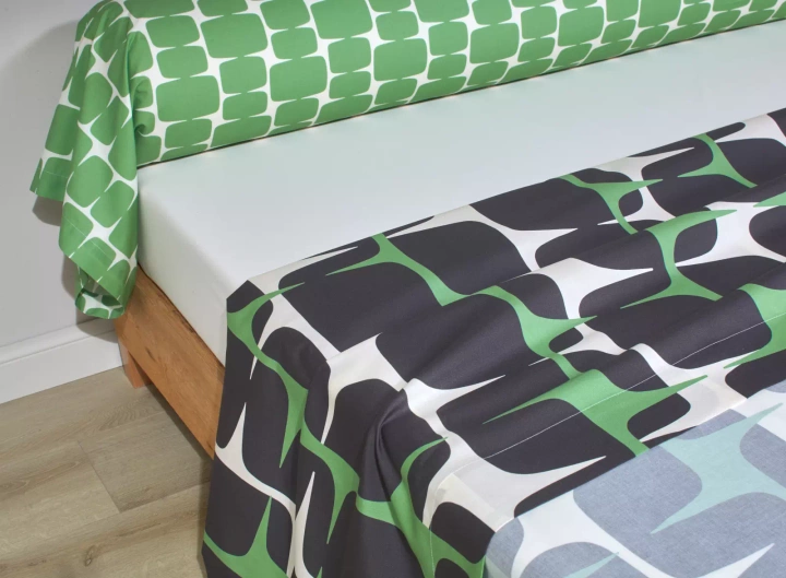 Prześcieradło perkalowe Scion Living Lohko Zielone