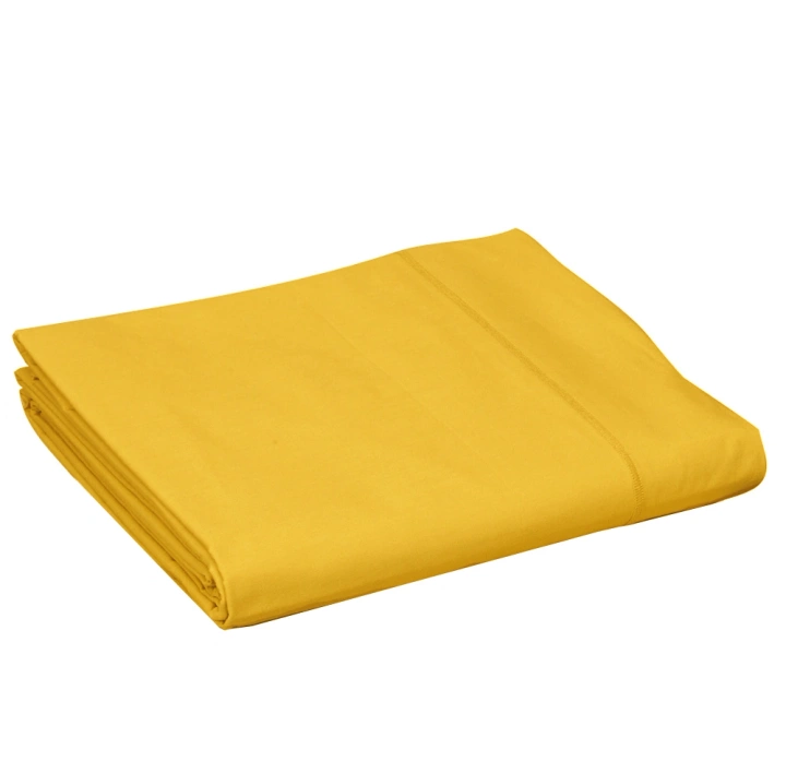 Pościel perkalowa Blanc Des Vosges Uni Żółta