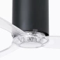 Wentylator sufitowy Faro Barcelona Tube Fan M Matt black/transparent DC